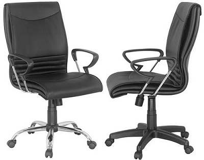 Ghế xoay giám đốc bọc da lưng trung tựa liền GONC56