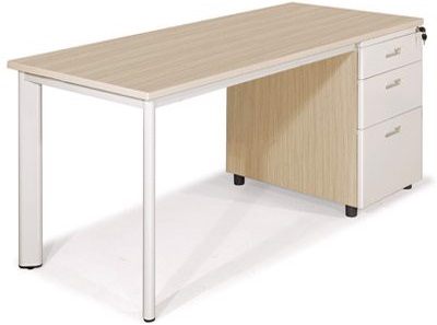 Bàn đơn mặt gỗ công nghiệp hộc tủ liền BONC226 Rộng 140-160