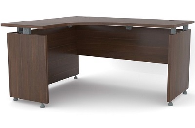 Bàn làm việc góc trái màu nâu cafe 1400mm