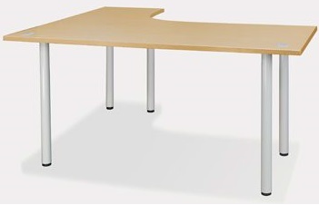 Bàn góc lệch trái gỗ công nghiệp BONC245 Rộng 140, 160, 180 cm