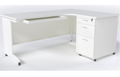Bàn trưởng phòng mặt gỗ MDF chân thép spcc tôn cán FAMI33