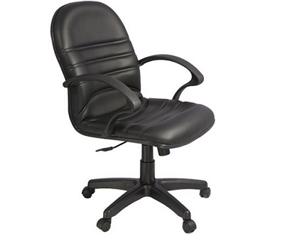 Ghế giám đốc chân xoay bọc da PU lưng trung tựa liền GONC69