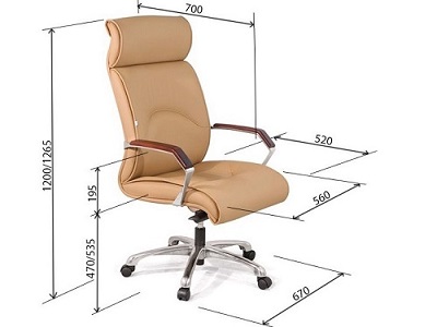 Ghế xoay phó phòng lưng cao bọc da PU sang trọng GONC70