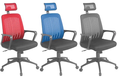 Ghế xoay văn phòng bọc vải lưới có tựa đầu GONC77