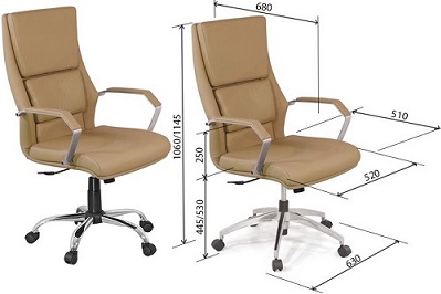Ghế xoay giám đốc lưng cao đệm bọc da PU cao cấp GONC67