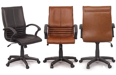 Ghế bọc da xoay lưng trung tựa liền sang trọng GONC50