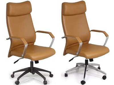 Ghế da trưởng phòng lưng tựa cao chân xoay GONC26