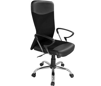 Ghế xoay bọc vải lưới lưng cao đệm tựa rời GONC48 đệm tựa rời
