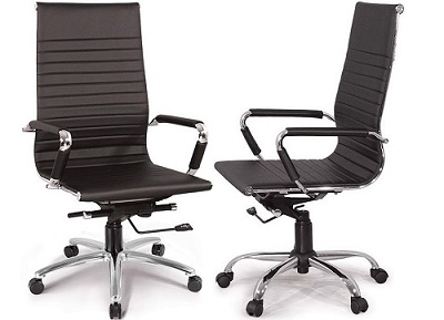 Ghế lãnh đạo bọc da PU dạng xoay khung thép GONC57