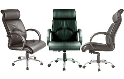 Ghế xoay giám đốc da lưng cao, tay vịn tròn GONC71