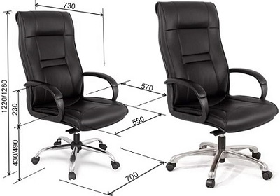 Ghế xoay lãnh đạo bọc da PU lưng tựa cao GONC66