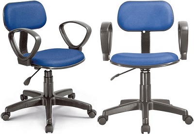 Ghế xoay văn phòng lưng con bọc vải nỉ có tay GONC32