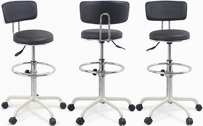 Ghế quầy bar lưng bọc vải da PVC mặt đệm mút đúc dầy 40mm bonc17 b231-s