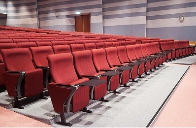 Ghế hội trường đệm mút bọc vải nỉ chân cố định Gauss FGT-888 cao cấp