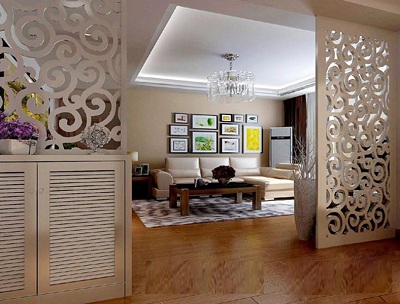 Vách ngăn gỗ cnc hiện đại VG162 hoa văn tinh tế thiết kế độc đáo GHO-539