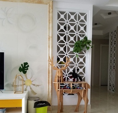 Vách ngăn trang trí gỗ công nghiệp CNC VG130 phun sơn GHO-591