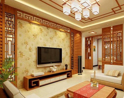 Vách ngăn gỗ ép MDF họa tiết cổ điển VG44 vách phòng khách gia đình gho-5180-4