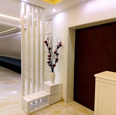 Vách ngăn gỗ MDF tiện ích đa năng có kệ tủ VG15 2400 x 1200 x 400mm