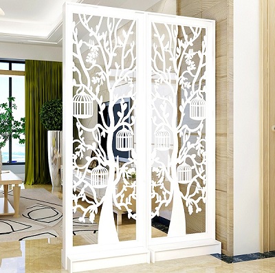 Vách gỗ MDF họa tiết trang trí hình cây VG48 gho-5176