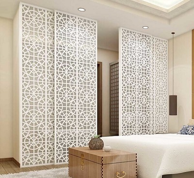 Vách ngăn họa tiết hoa văn đẹp VG18 Phun sơn bệt tươi sáng gho-5209