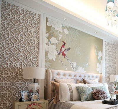 Vách ngăn gia đình trang trí tường phòng ngủ VG31 Phun sơn bệt gho-5194