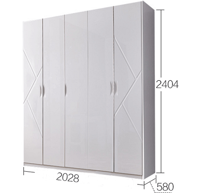 Tủ quần áo nhỏ gọn sang trọng GMDF241 GHS-5908