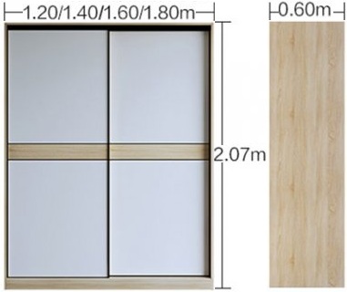 Tủ quần áo cánh trượt thiết kế hiện đại GMDF235