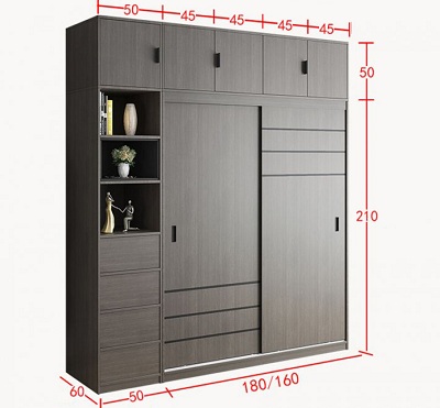 Tủ quần áo gia đình thiết kế tiện dụng GMDF240