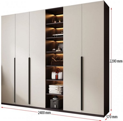 Tủ quần áo gỗ ép GMDF227 ghs-51083
