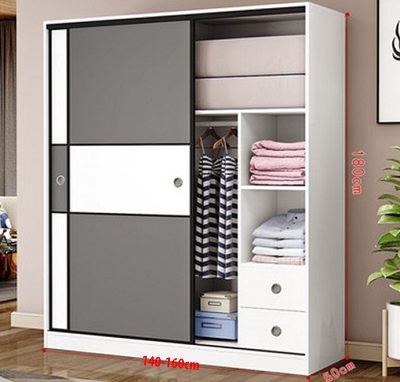Tủ quần áo 2 cánh trượt cao cấp GMDF224