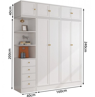 Tủ quần áo gỗ công nghiệp sang trọng hiện đại GMDF209 ghs-51265