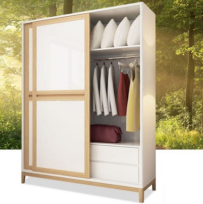Tủ quần áo gỗ công nghiệp 160cm cửa lùa GMDF269