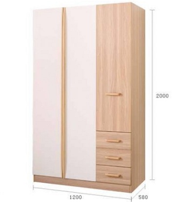 Tủ quần áo gỗ công nghiệp 120cm cửa mở bản lề GMDF270