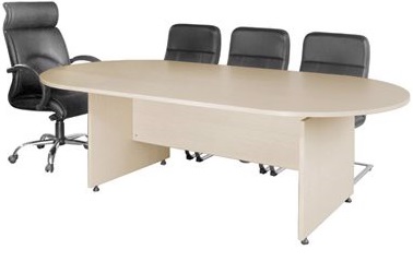 Bàn họp hình oval mặt gỗ công nghiệp dài 2m4 BHONC117 BH24-CG