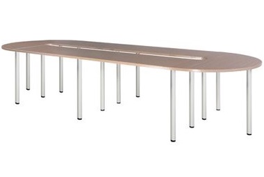 Bàn họp mặt oval gỗ công nghiệp dài 380cm BHONC125 BH38-CT