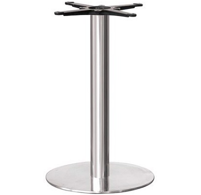 Chân bàn cafe ống trụ inox giá chữ thập gang đúc