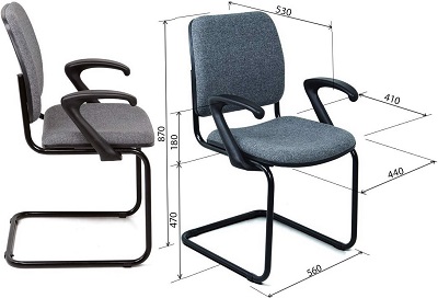 Ghế chân quỳ sơn tĩnh điện mặt nỉ có tay GGONC38