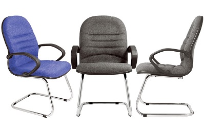 Ghế chân quỳ mạ mặt nỉ liền có tay GGONC39