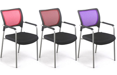 Ghế thép sơn tĩnh điện đệm ngồi lưng bọc lưới CQONC35