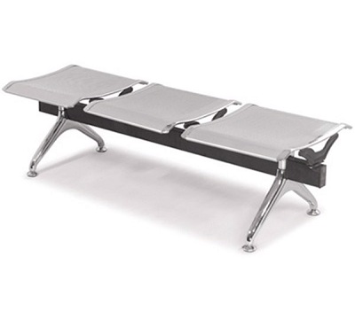 Ghế băng chờ 3 chỗ mặt thép sơn ghi GBONC01