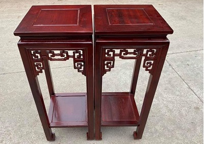 Đôn gỗ tự nhiên vuông 30 cao 80 cm DG02