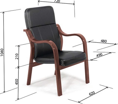 Ghế quỳ lưng liền bọc da khung chân gỗ sơn PU GGONC46