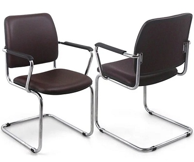 Ghế chân quỳ mạ Ni-Cr đệm bọc da PVC GGONC26 GQ231-M