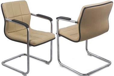 Ghế chân quỳ khung mạ đệm lưng liền bọc da PU CQONC29
