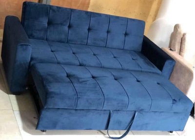 Giường sofa bọc vải nhung cao cấp