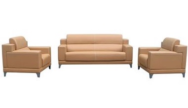 Bộ ghế sofa da PU cafe sữa băng dài 195 cm GSFONC16