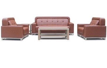 Bộ sofa da PU nâu 2 băng đơn và 1 băng dài GSFONC15