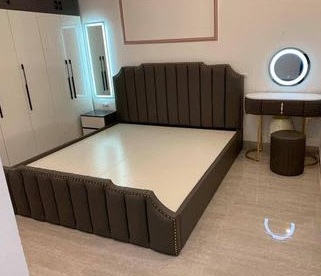 Giường ngủ bệt bọc nỉ sang trọng GMDF27