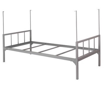 Giường 1 tầng khung thép sơn tĩnh điện màu ghi GSONC01 JS-1T