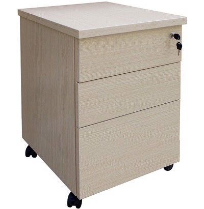 Hộc gỗ di động 3 ngăn kéo, có khóa hg02b